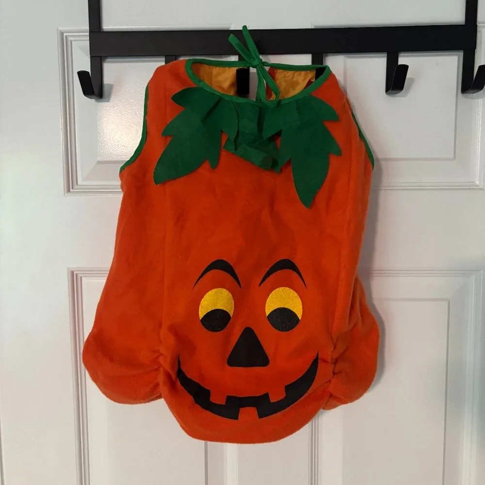Pumpkin Jack-O’-Lantern Padded Costume Vest Orange/Green –‎ Toddler Size